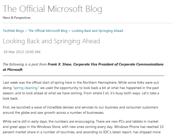 「The Official Microsoft Blog」